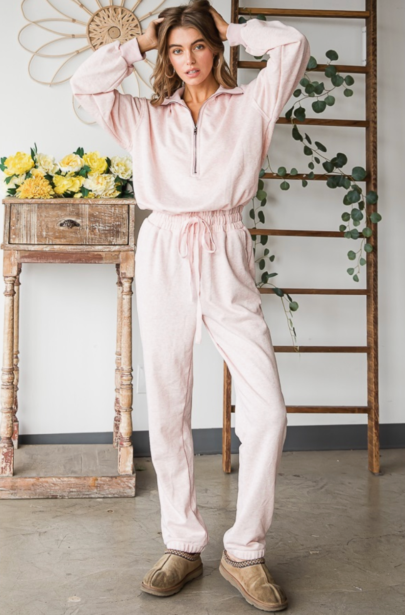 BUBBLE GUM PINK JUMPSUIT
